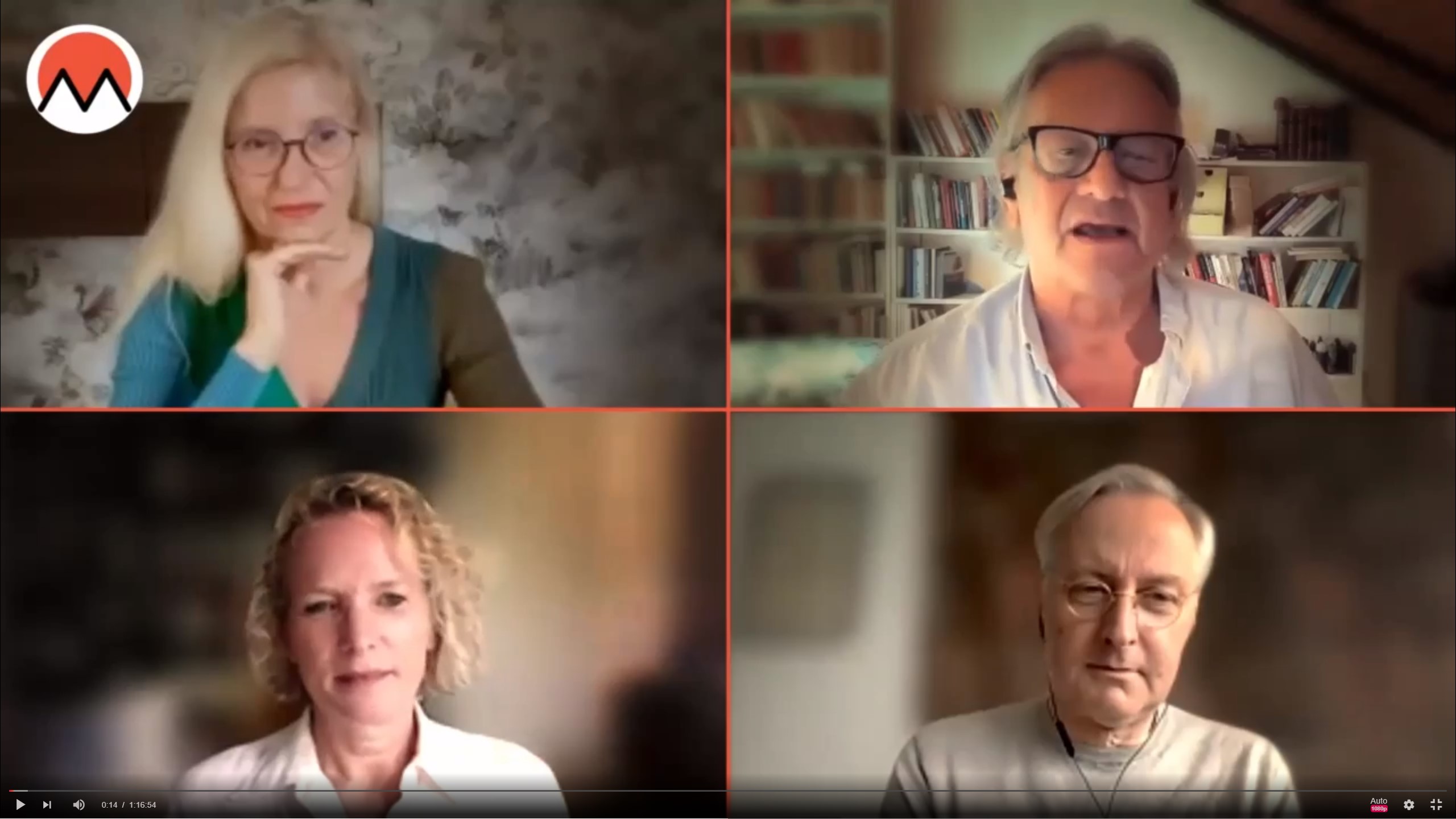 MANOVA: Im Gespräch: „Die kommende Weltregierung“ (Carlos Gebauer, Renate Holzeisen, Gudula Walterskirchen und Walter van Rossum)