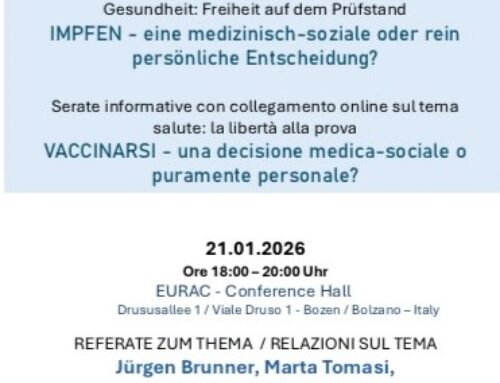 Südtiroler Landesethikkomittee – Informationsabend zum Impfen in der EURAC. Propaganda anstatt objektiver Information. Landesethikkomittee kommt seiner wichtigen Funktion einmal mehr nicht nach